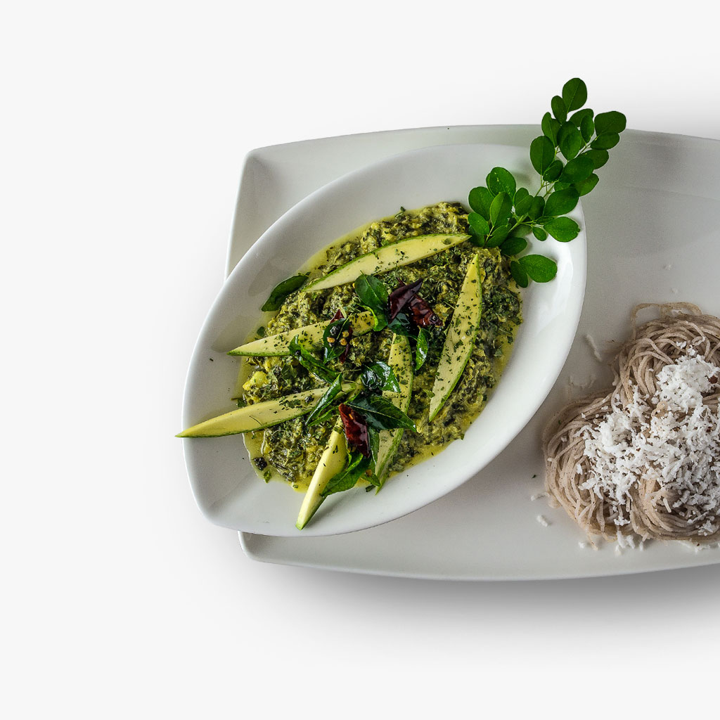 Moringa leaf mango curry