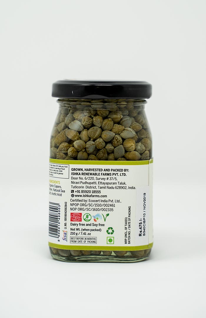 bottles-non-parel-small-3 Organic capers in brine, sustainably harvested and packed by Ishka Farms