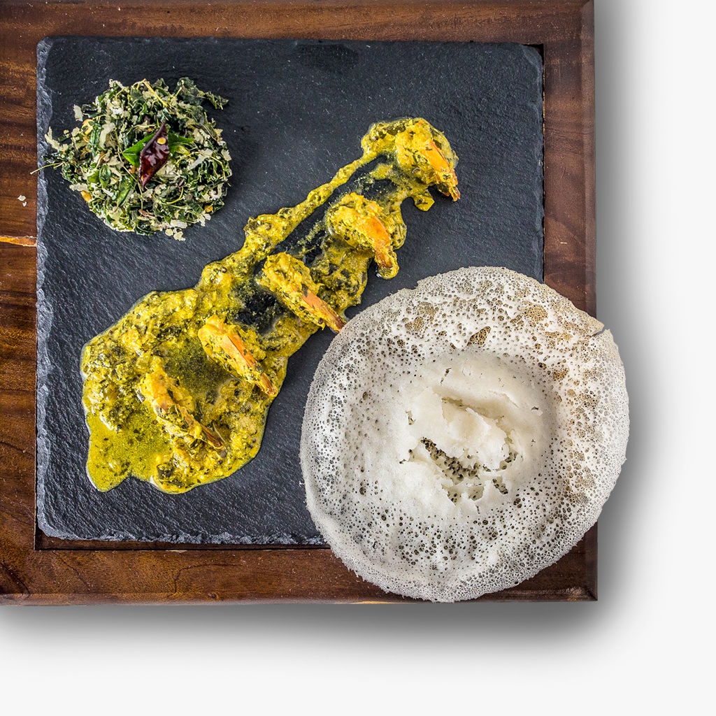 Moringa leaf prawn curry