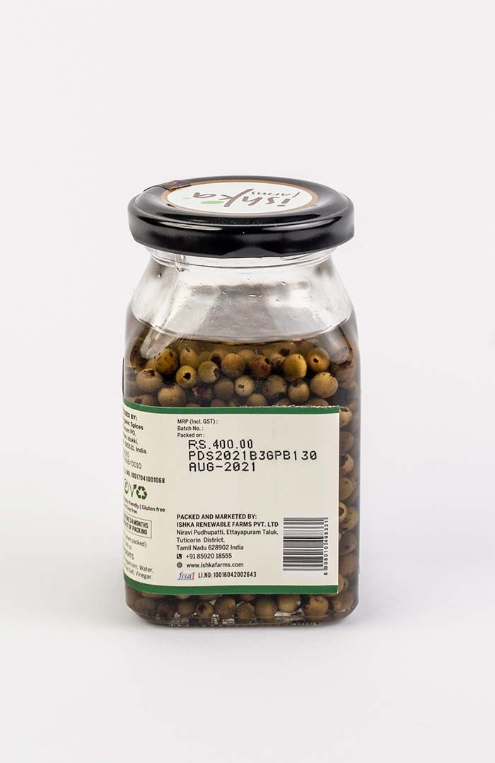 GREEN PEPPERCORN IN BRINE by Ishka Farms