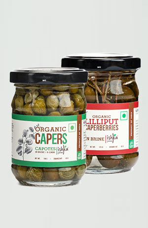 COMBO OF CAPERS IN BRINE CAPOTES & LILLIPUT CAPERBERRIES IN BRINE